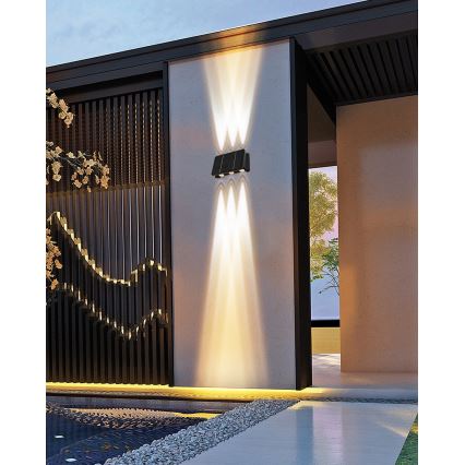 Aplică LED solară cu senzor LED/2W/5V IP54 1300 mAh