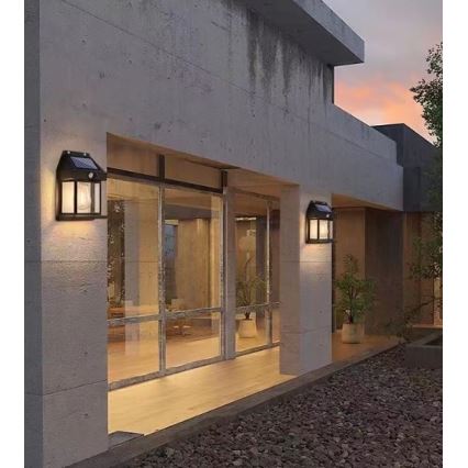 Aplică LED solară cu senzor LANTER LED/1W/3,7V 1200 mAh IP44 negru