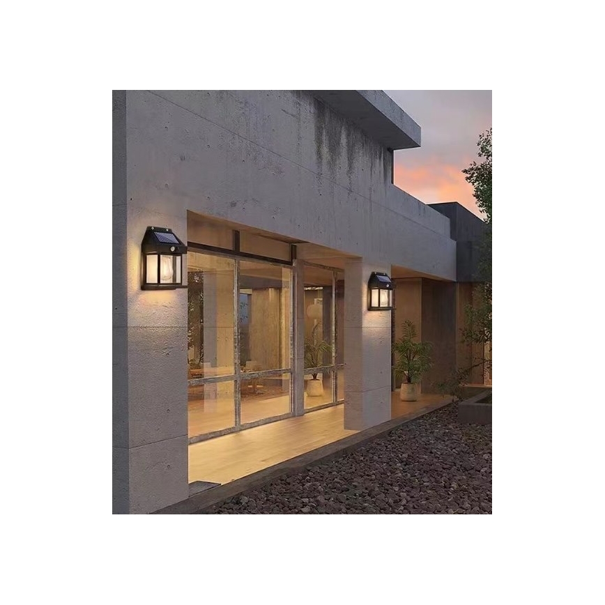 Aplică LED solară cu senzor LANTER LED/1W/3,7V 1200 mAh IP44 negru