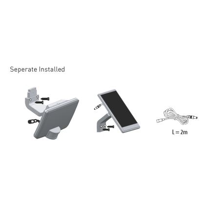 Aplică LED solară cu senzor LED/12W/3,7V 4000 mAh IP54