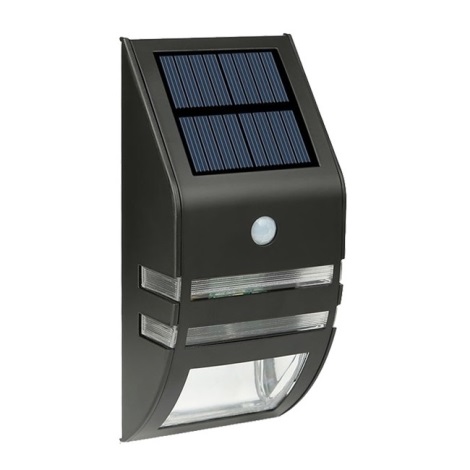 Aplică LED solară cu senzor LED/3,7V IP44 neagră
