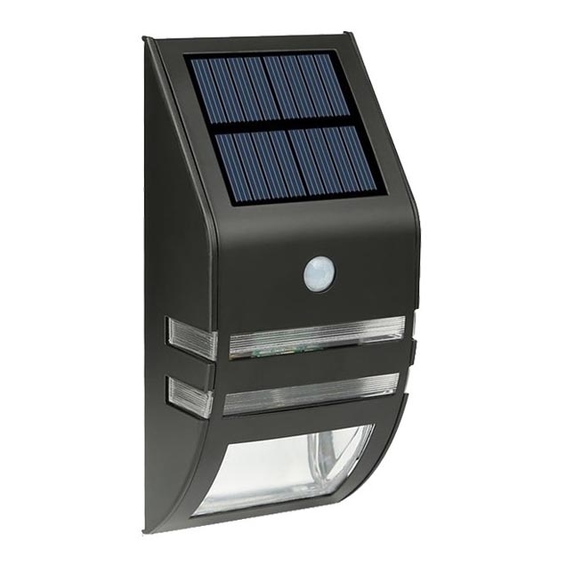 Aplică LED solară cu senzor LED/3,7V IP44 neagră