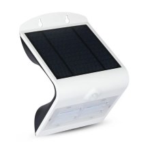 Aplică LED solară cu senzor LED/3W/3,7V 3000/4000K IP65 albă