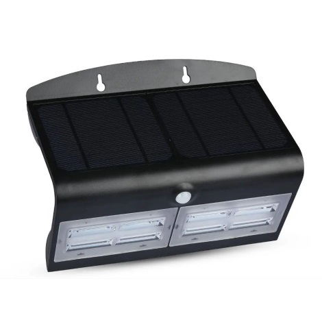 Aplică LED solară cu senzor LED/7W/3,7V 4000K IP65 neagră