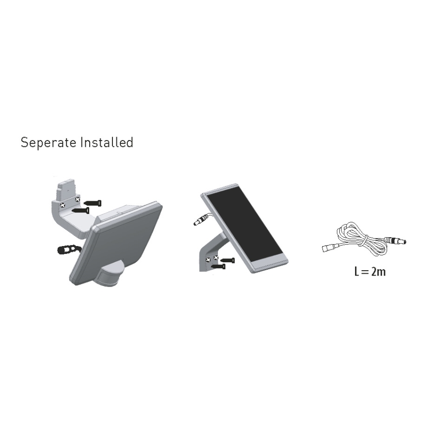 Aplică LED solară cu senzor LED/8W/3,7V 2000 mAh IP54