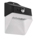 Aplică LED solară cu senzor LUMI LED/3,7W IP65 negru