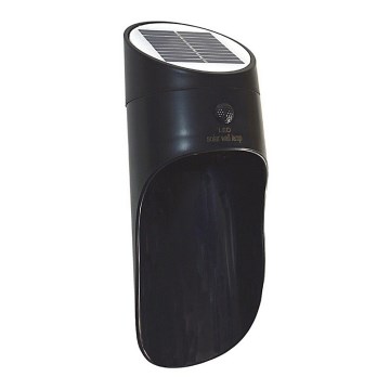 Aplică LED solară cu senzor PALESA LED/1W/3,7V IP65 1800 mAh negru