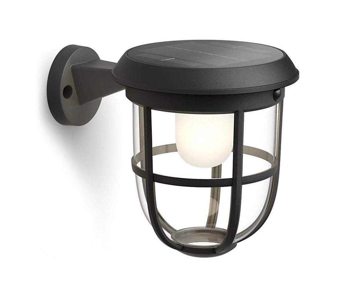 Aplică LED solară cu senzor Philips RADII LED/13W/37V 3000K IP44