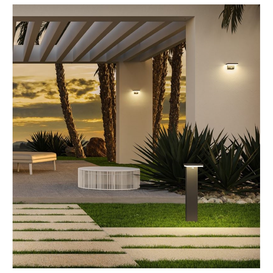 Aplică LED solară cu senzor Redo 90535 TAIYO LED/2W/3,7V 3000K IP54 antracit