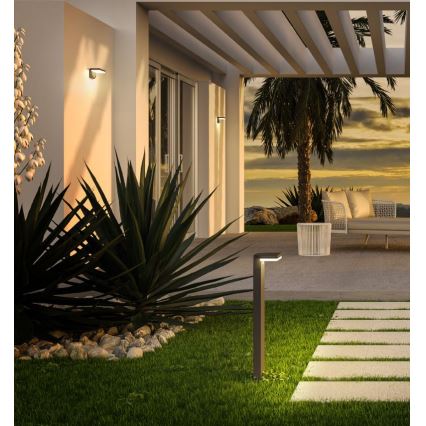 Aplică LED solară cu senzor Redo 90535 TAIYO LED/2W/3,7V 3000K IP54 antracit