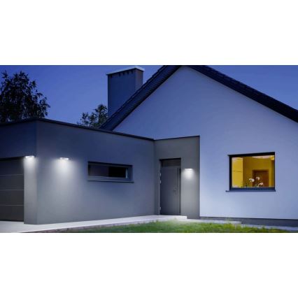 Aplică LED solară cu senzor Steinel 052652 XSolar SOL-O LED/1,5W 2x2000mAh IP44 argintiu