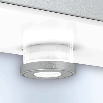 Aplică LED solară cu senzor Steinel 052652 XSolar SOL-O LED/1,5W 2x2000mAh IP44 argintiu