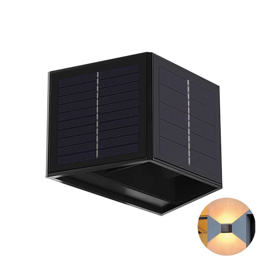 Aplică LED solară CUBUS 2xLED/1,5W/3,7V 1500 mAh IP54