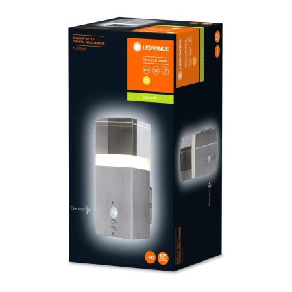 Aplică LED solară dimabilă cu senzor CRYSTAL 1xLED/5W/230V IP44 Ledvance