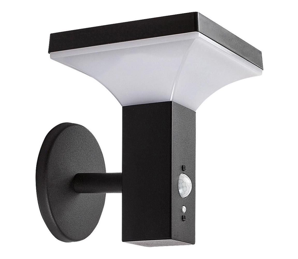 Aplică LED solară Rabalux 77044 GELEEN LED/4W/230V IP44 negru