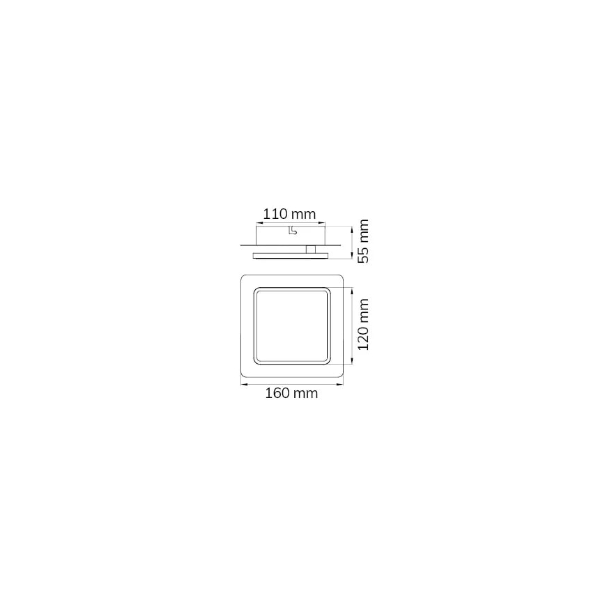 Aplică LED SUTTER LED/4,5W/230V 3000K neagră Wofi 4785.01.10.9000