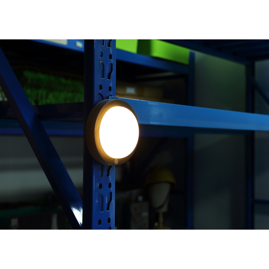 Aplică LED tactilă reîncărcabilă Globo LED/1,2W/3,7V d. 15 cm 1800 mAh negru