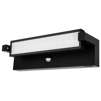 Aplica LED de exterior pentru perete cu senzor de mișcare și senzor crepuscular, 36W, 230V, 3000/4000/6500K, IP54, negru