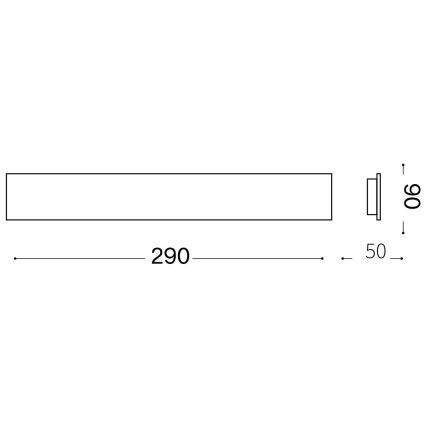 Aplică LED ZIG Ideal Lux ZAG LED/12,5W/230V 29 cm CRI 90 alamă