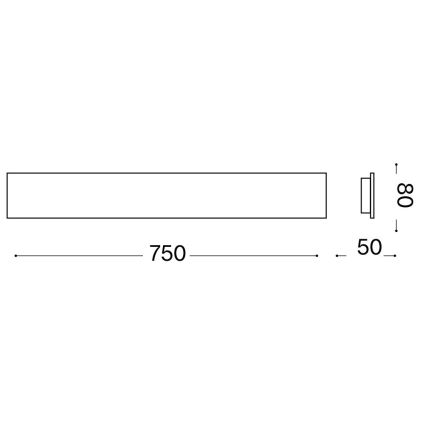 Aplică LED ZIG Ideal Lux ZAG LED/30W/230V 75 cm CRI 90 negru