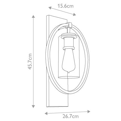 Aplică MARLENA 1xE27/60W/230V antracit Feiss