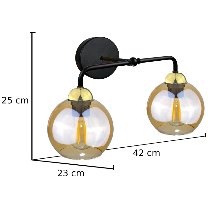 Aplică MELLE GOLD 2xE27/60W/230V