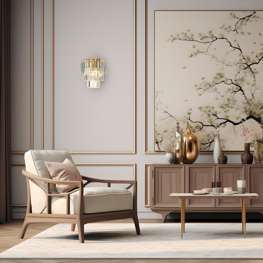 Aplică MILANO 2xE14/40W/230V auriu