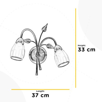 Aplică ONLI LILIANA 2xE14/6W/230V