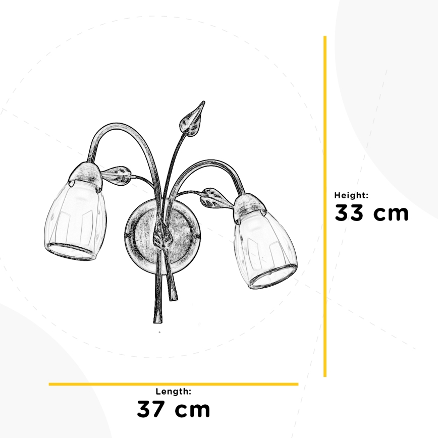 Aplică ONLI LILIANA 2xE14/6W/230V