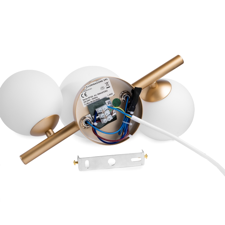 Aplică ONLI PALOMA 3xG9/10W/230V auriu