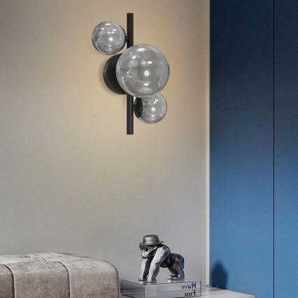 Aplică ONLI PALOMA 3xG9/10W/230V negru/fumuriu