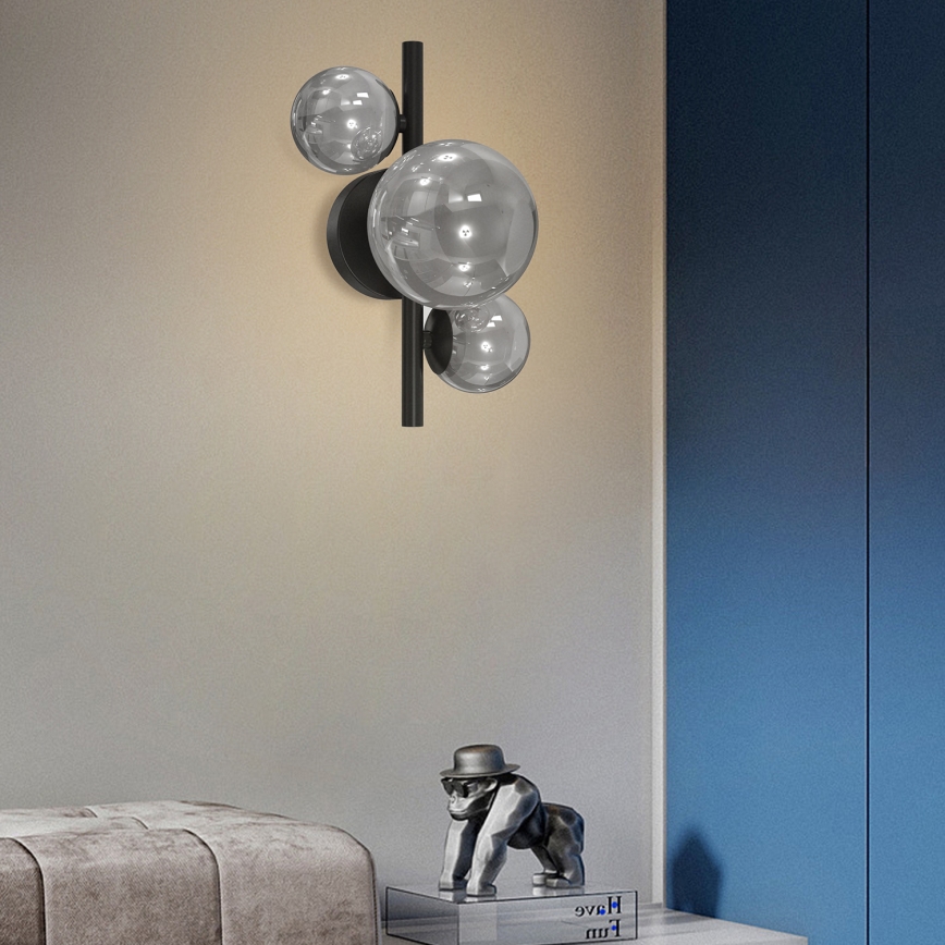 Aplică ONLI PALOMA 3xG9/10W/230V negru/fumuriu