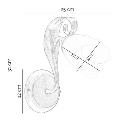 Aplică ONLI SONIA 1xE14/6W/230V bronz
