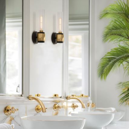 Aplică pentru baie Hinkley ELLISON 1xE27/40W/230V IP44 auriu