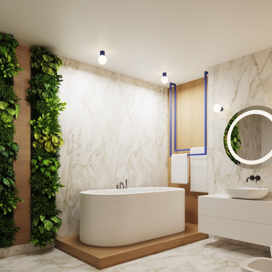 Aplică pentru baie HALO 1xG9/8W/230V d. 12 cm IP44 albastru