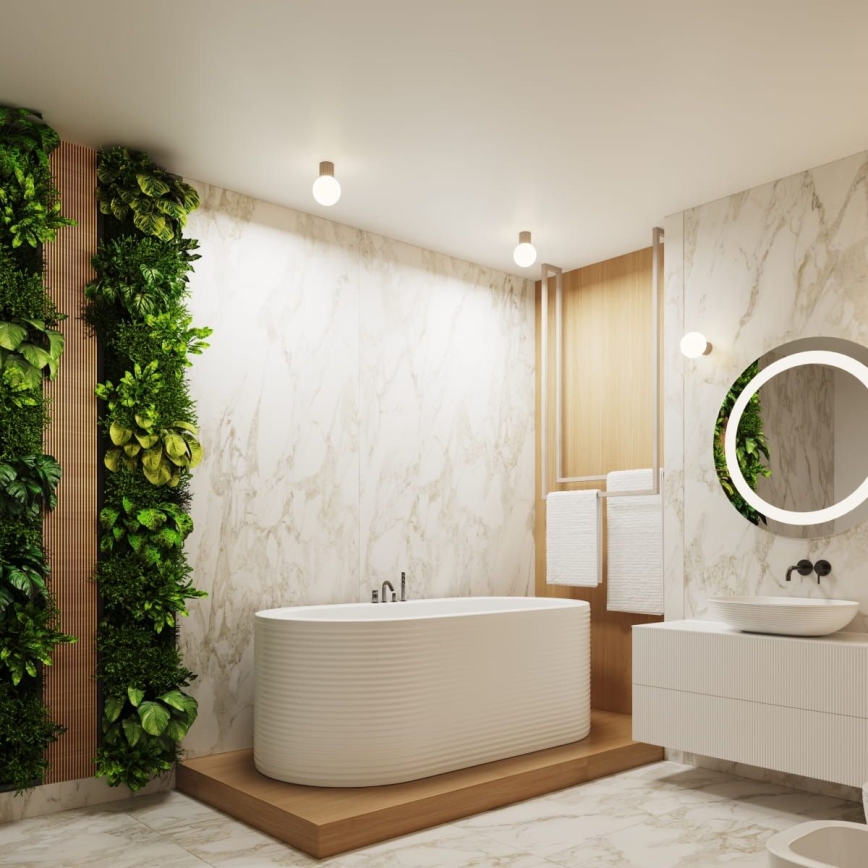 Aplică pentru baie HALO 1xG9/8W/230V d. 12 cm IP44 bej