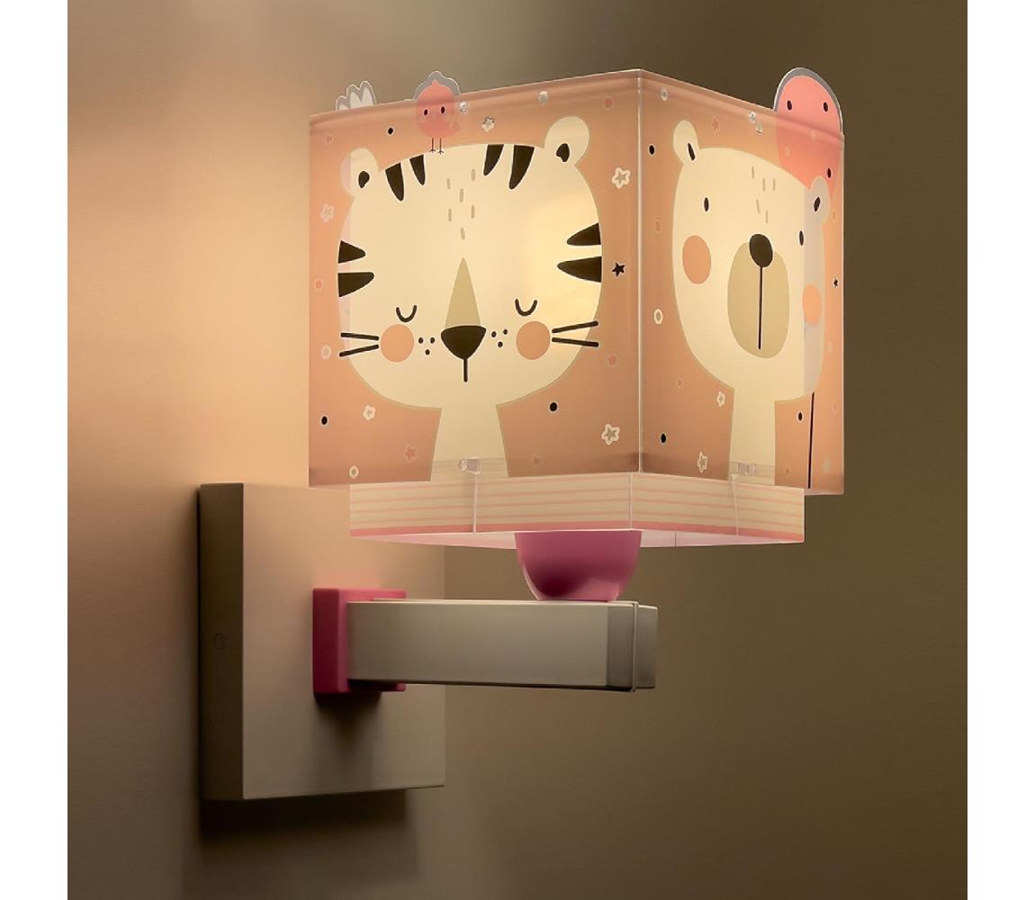 Aplică pentru copii JUNGLE 1xE27/60W/230V roz Dalber 63119S