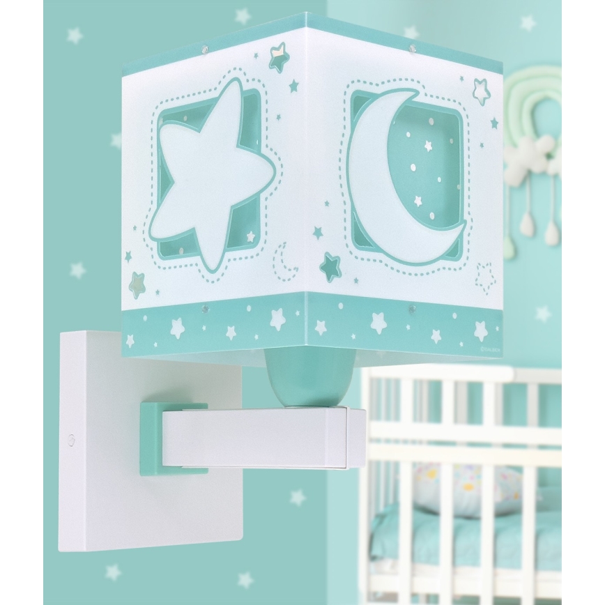 Aplică pentru copii MOONLIGHT 1xE27/15W/230V verde Dalber 63239H