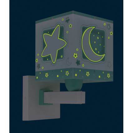 Aplică pentru copii MOONLIGHT 1xE27/15W/230V verde Dalber 63239H