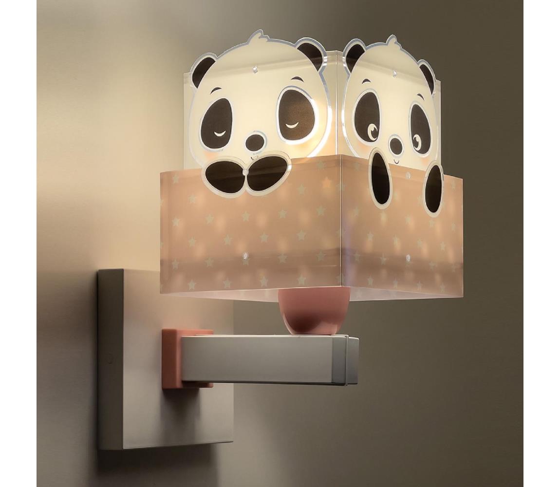 Aplică pentru copii PANDA 1xE27/60W/230V roz Dalber 63169S