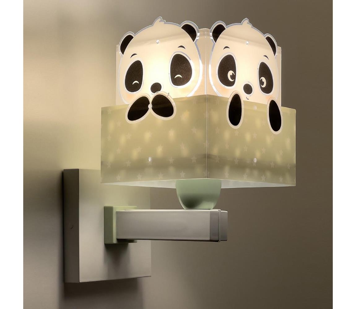 Aplică pentru copii PANDA 1xE27/60W/230V verde Dalber 63169H