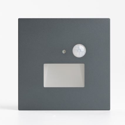 Aplica LED pentru scări cu senzor de mișcare și de amurg LED/1,5W/230V 3000/4000/6000K antracit