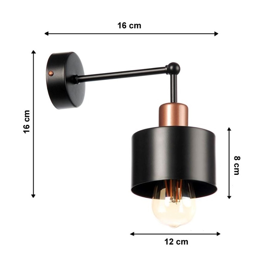 Aplică perete BODO 1xE27/60W/230V