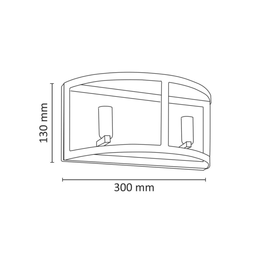 Aplică perete BRESSO 2xE14/12W/230V