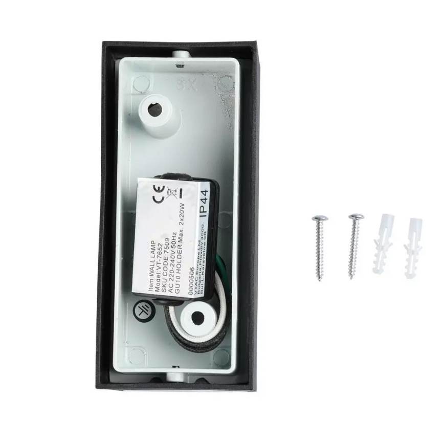 Aplică perete exterior 2xGU10/20W/230V IP44