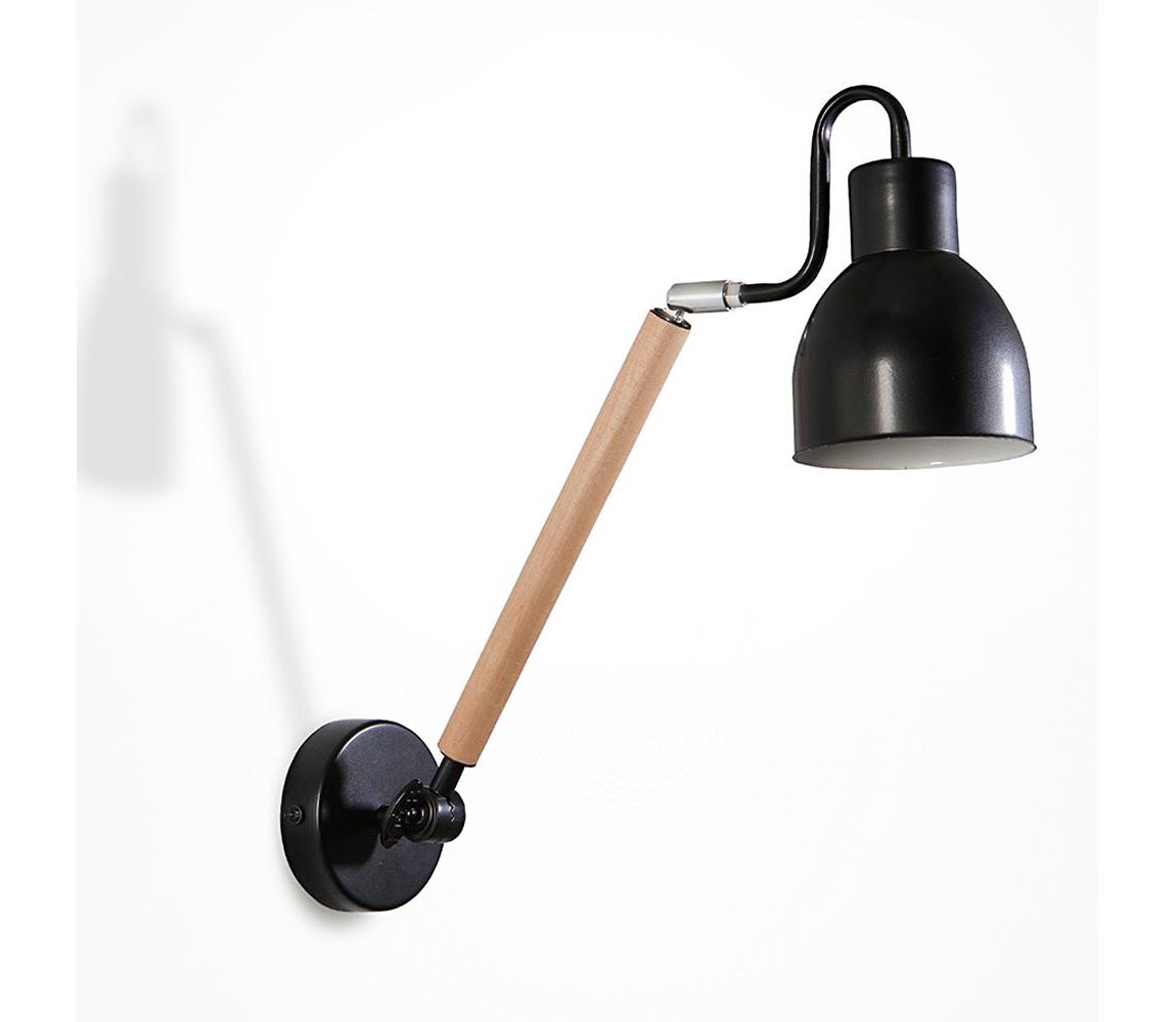 Aplica perete KALLITHEA 1xE27/60W/230V negru