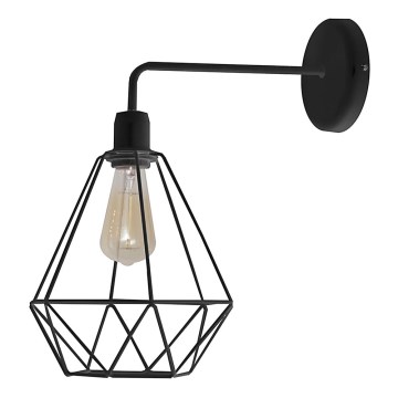 Aplica perete KARO 1xE27/15W/230V negru