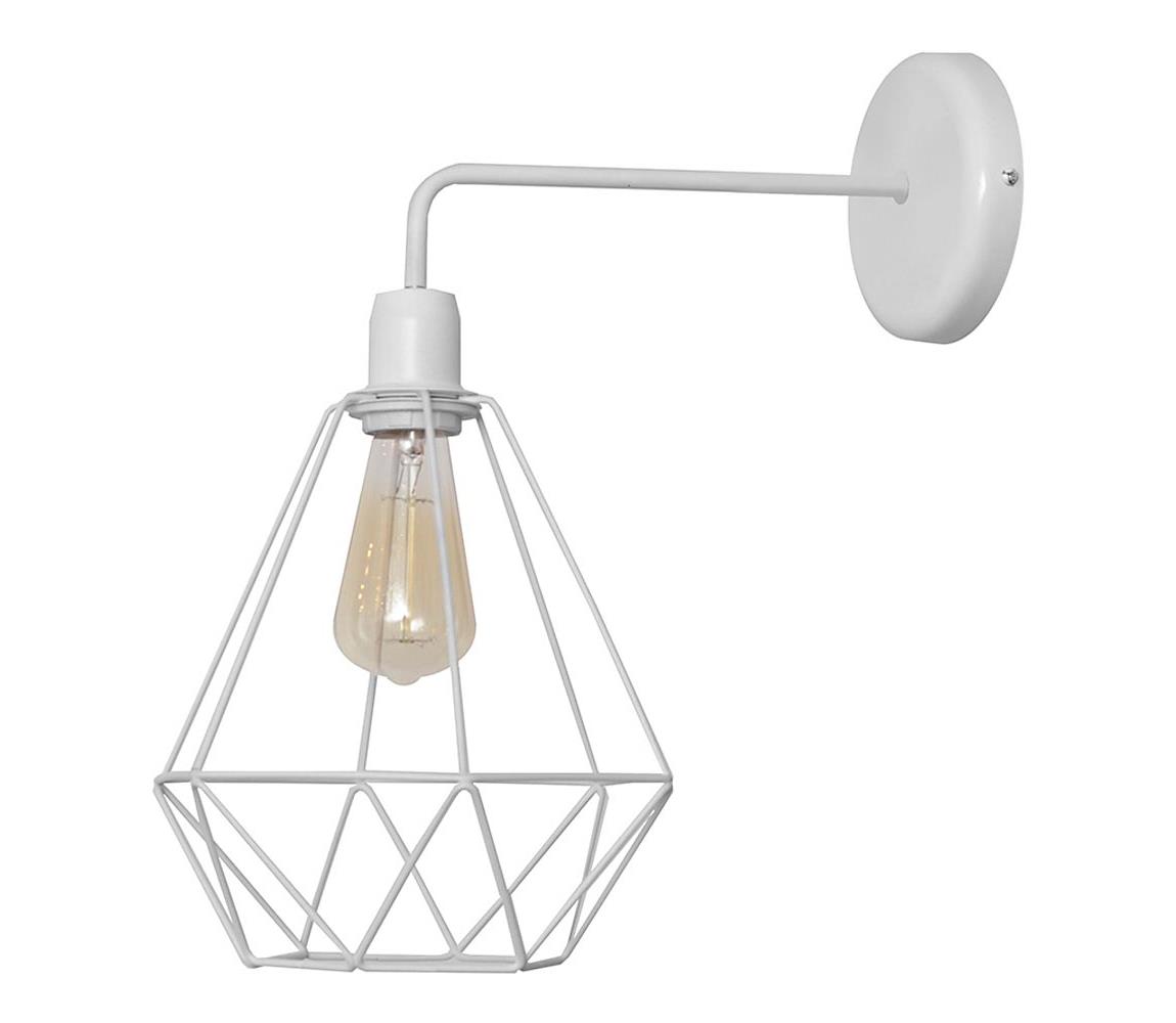 Aplica perete KARO 1xE27/60W/230V alb