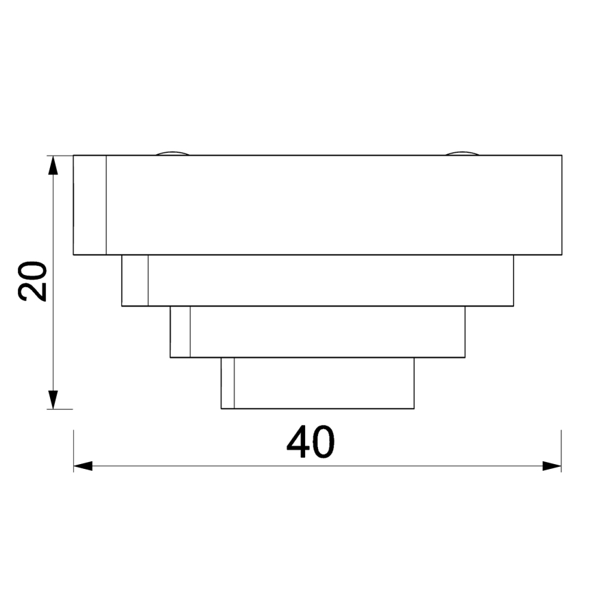 Aplică RINGS 2xE27/15W/230V alamă