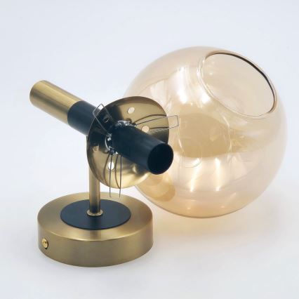 Aplică ROLLO 1xE14/5W/230V auriu/fumuriu bej